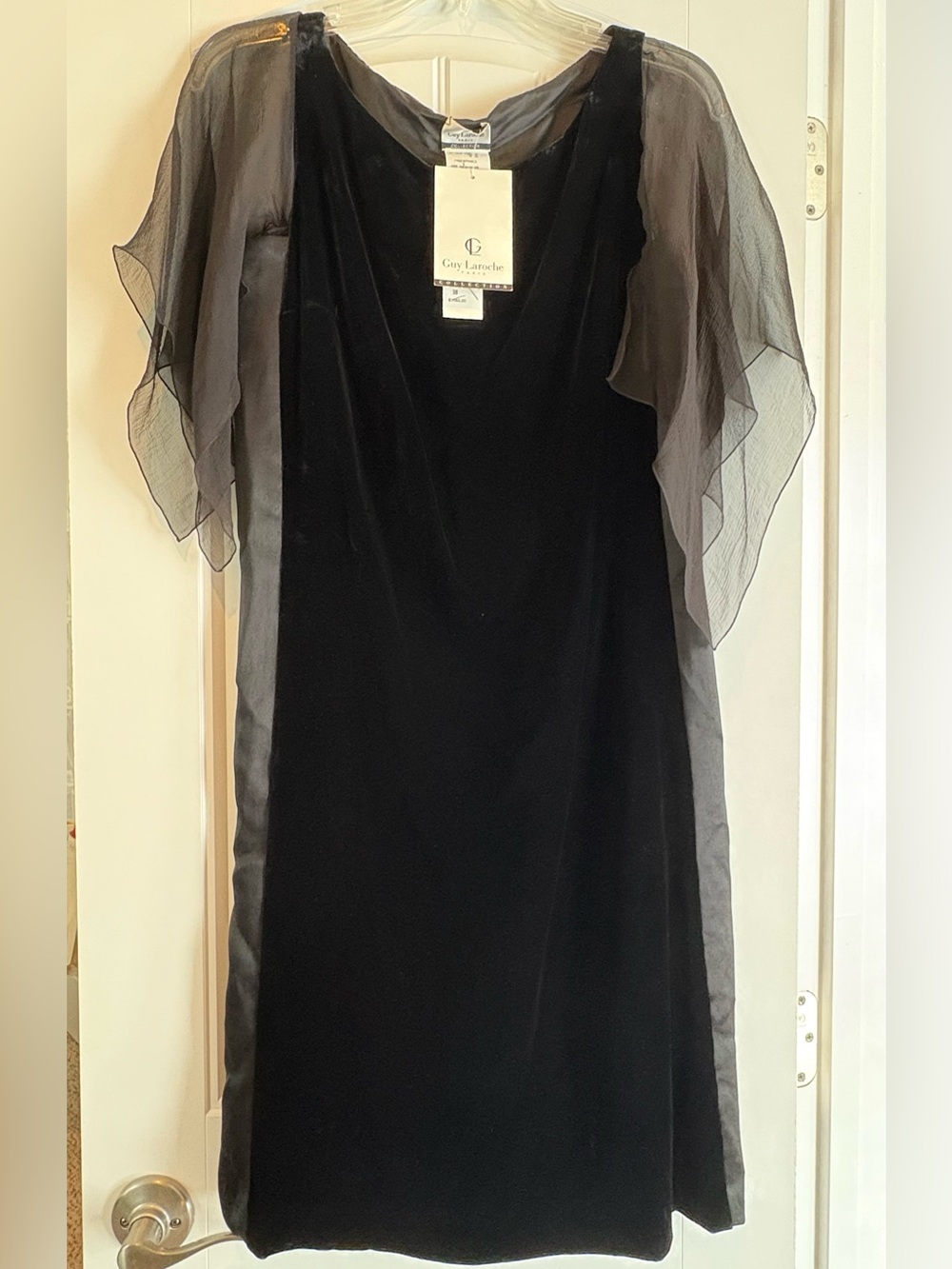 NWT Vintage Guy Laroche Black Velvet Dress